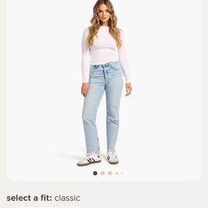 NUUDS THE STRAIGHT Classic Light Blue Women's Jeans